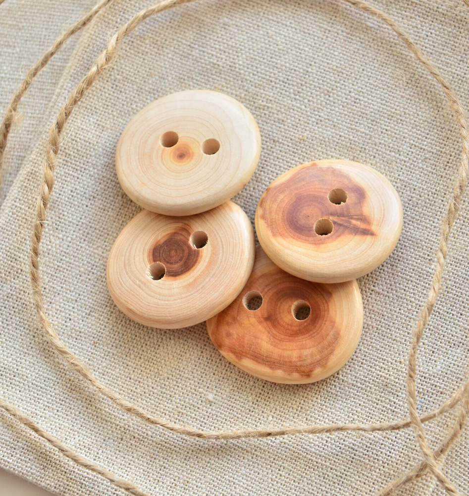 Пуговицы деревянные большие 30-45 мм 5 шт - купить с доставкой по ...