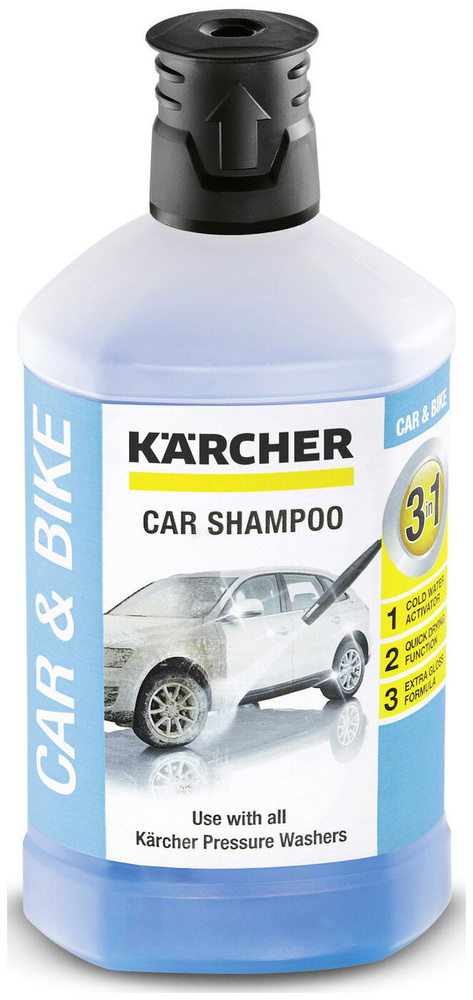 Профессиональный шампунь автомобильный 3 в 1 (1 л) Karcher rm 610 6.295-750  #1