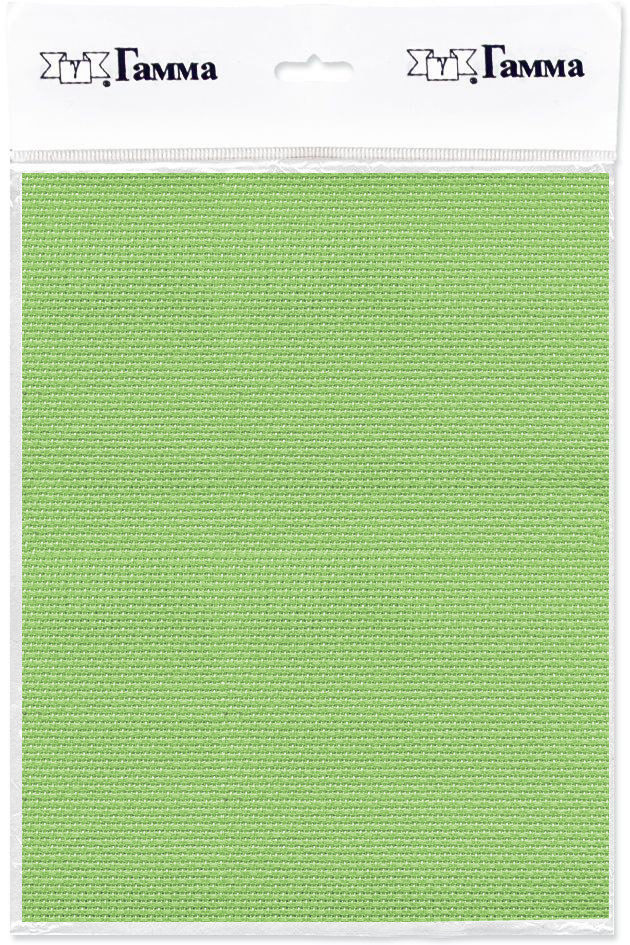 VK04 Канва Аида ткань для вышивания №14 50 х 50 см (зеленая) #1