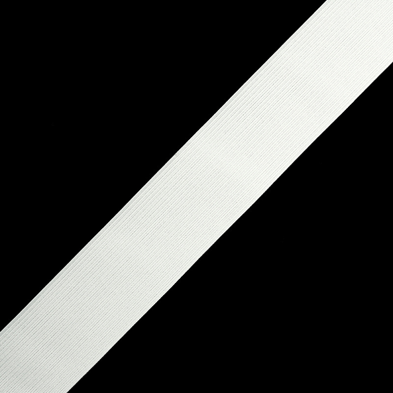 Резинка вязаная (резинка для шитья) 40мм цвет белый упак.40 м  #1