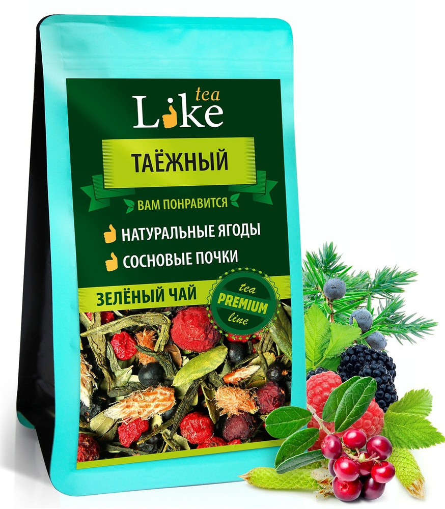 Чай зеленый LIKE Tea Таежный, с натуральными ягодами и сосновыми почками, 150 г  #1