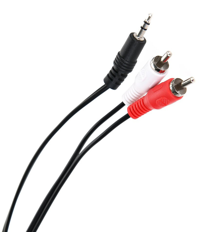 Jack 2 RCA кабель TELECOM 2 метра 3.5 провод джек тюльпан шнур для телевизора (TAV7183-2M)  #1