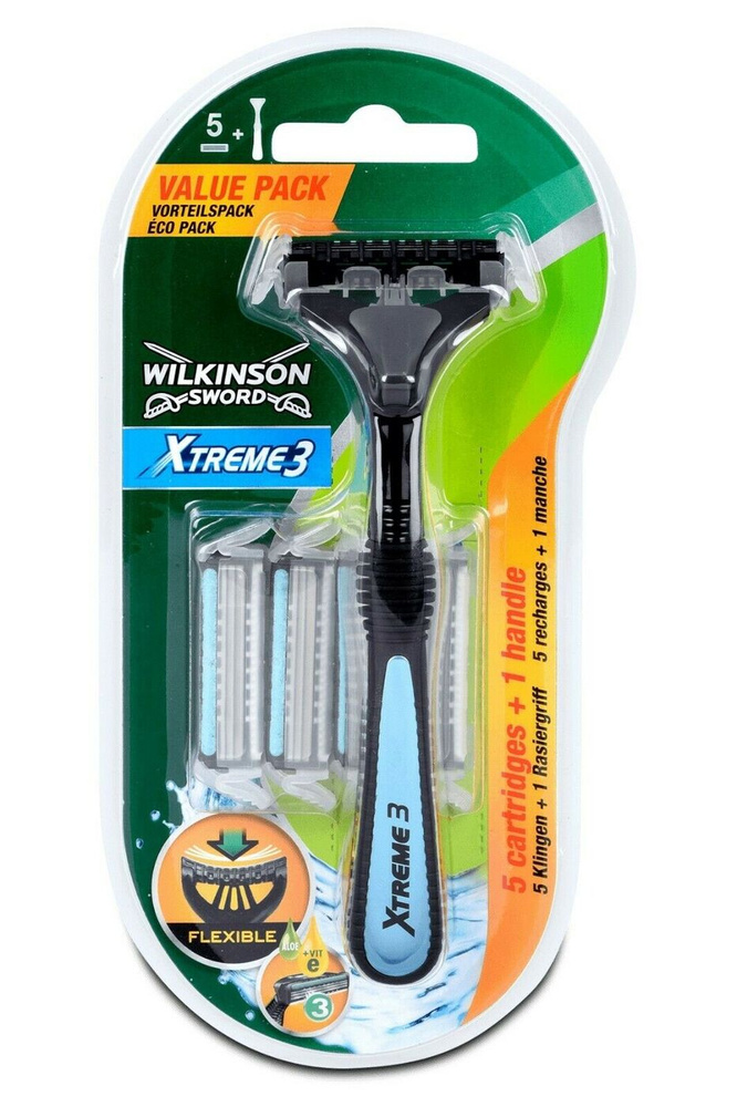 Wilkinson Sword / SCHICK Xtreme3 / Бритвенный станок с 5-ю сменными кассетами.  #1