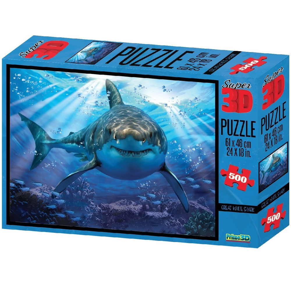 Пазл Prime 3D 500 Большая белая акула #1