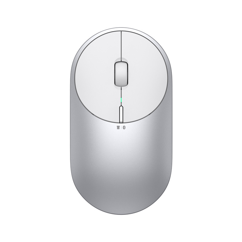 Мышь беспроводная Xiaomi Portable Mouse 2 USB+Bluetooth BXSBMW02, серебряная  #1
