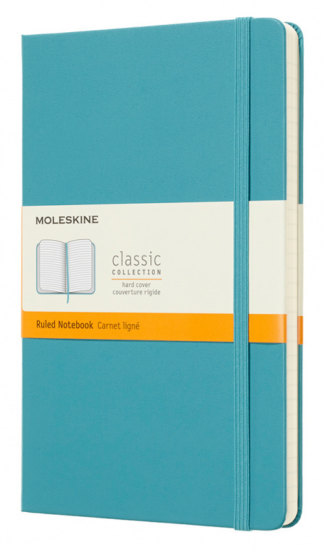 Блокнот в линейку Moleskine CLASSIC 13х21см 240стр. QP060B35 твердая обложка, голубой  #1