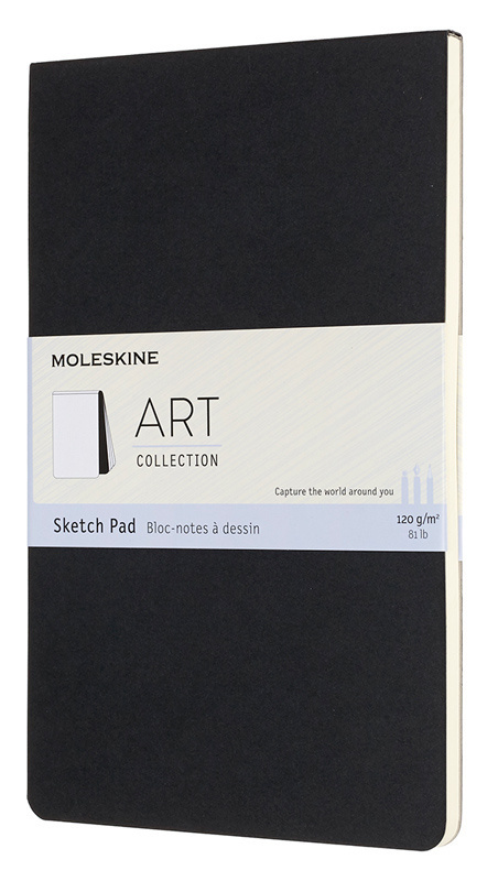 Блокнот для рисования Moleskine ART SOFT SKETCH PAD Large 130х210мм 48стр. мягкая обложка черный  #1
