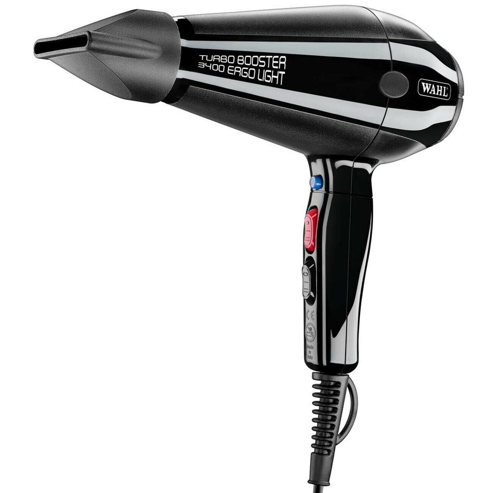 Wahl Фен для волос Turbo Booster 3400 Ergolight 4314-0475 2400 Вт, скоростей 2, кол-во насадок 2, черный #1