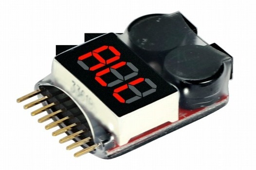 Бортовой тестер-индикатор напряжения Li-Po 1-6S Lipo Battery Voltage tester  #1