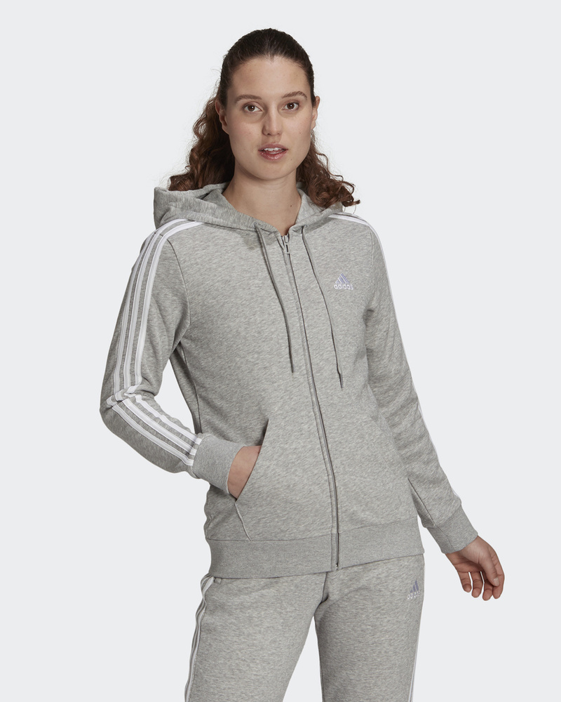 Толстовка adidas Sportswear Essentials French Terry 3-Stripes Full-Zip Hoodie #1