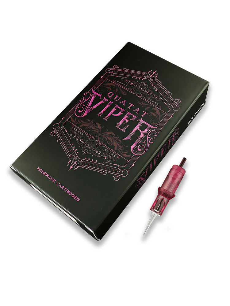 VIPER Quatat Pink Картриджи для перманентного макияжа и тату 25/01 RLLT, 20 шт. в упаковке  #1