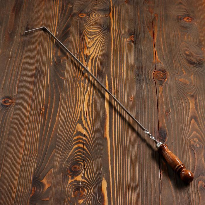 Кочерга узбекская с деревянной ручкой, с узором, полная длина 82 см  #1