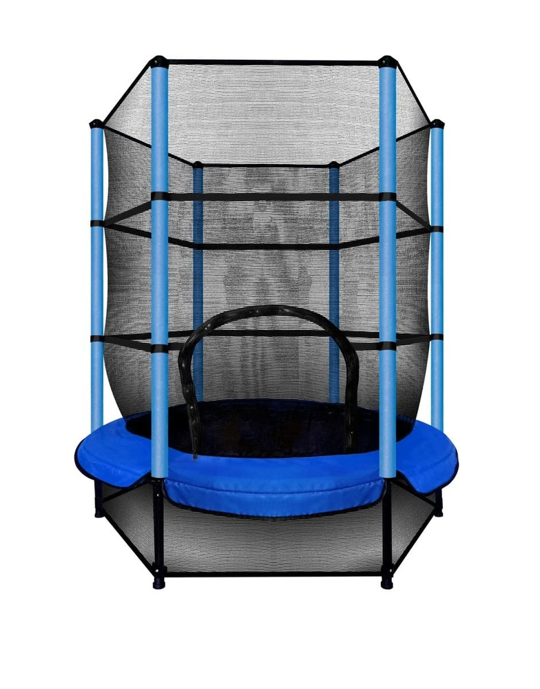 Детский каркасный батут с защитной сеткой "Big Trampoline 55", 5 футов, 140 см, 50 кг  #1