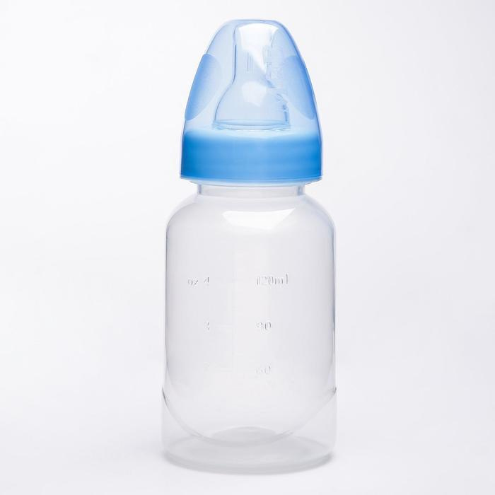Бутылочка для кормления детская классическая, 150 мл, от 0 мес., цвет синий  #1