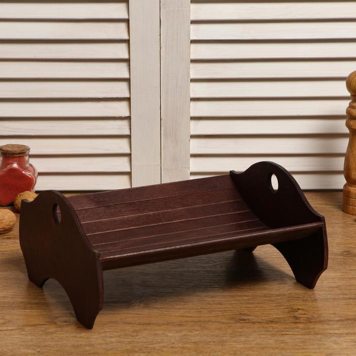 Хлебная корзинка деревянная "Колосок", прозрачный лак, цвет орех, 29 24 13.5 см  #1