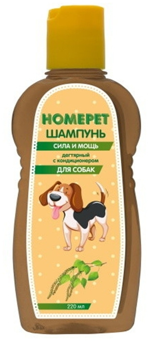Homepet Сила и Мощь / Шампунь Хоумпет для собак Дегтярный с кондиционером 220 мл  #1