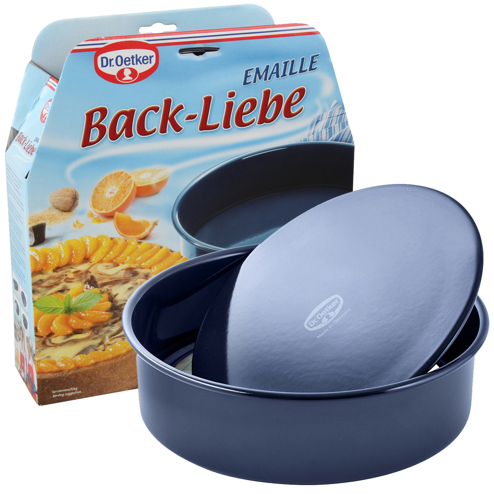 Форма для выпечки эмаль Dr.Oetker Back-Liebe Emaille, 28 см, со съемным дном, эмалированная форма для #1