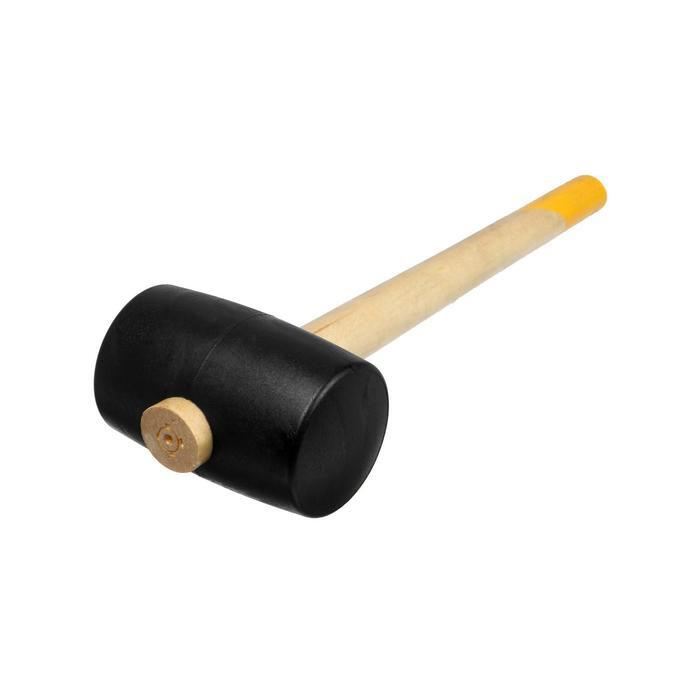 Киянка TUNDRA, деревянная рукоятка, черная резина, 75 мм, 900 грамм  #1
