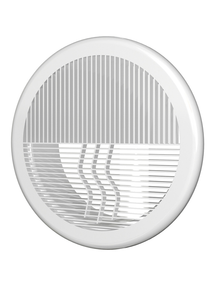 10РПКФ Решётка вентиляционная круглая с фланцем D100, ABS пластик, белая  #1
