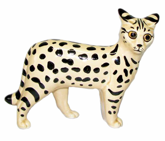 Саванна Фарфоровая статуэтка кошки. #1
