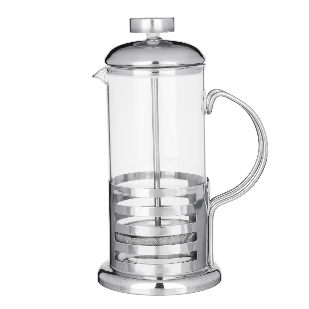 Чайник заварочный френч-пресс нержавеющая сталь 350 мл, жаропрочное стекло  #1