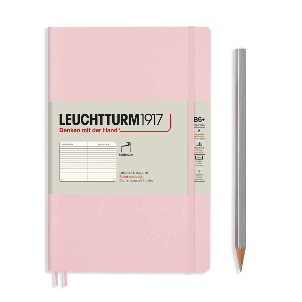 Блокнот Leuchtturm1917 Paperback B6+, мягкая обложка, пудровый, в линейку  #1