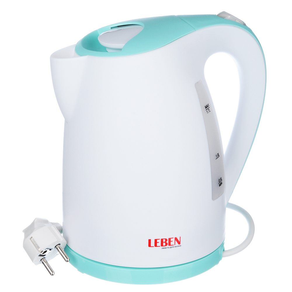 Leben Электрический чайник BT-1380, белый, зеленый #1