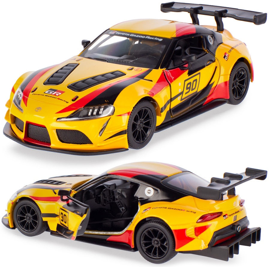 Машинка металлическая Kinsmart 1:38 Toyota GR Supra Racing 5421DFKT инерционная, двери открываются / #1