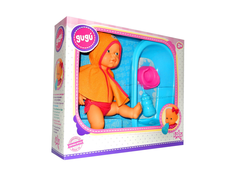 Кукла "Пупс" пьет и ходит на горшок (с ванной для купания) (40 см)  #1