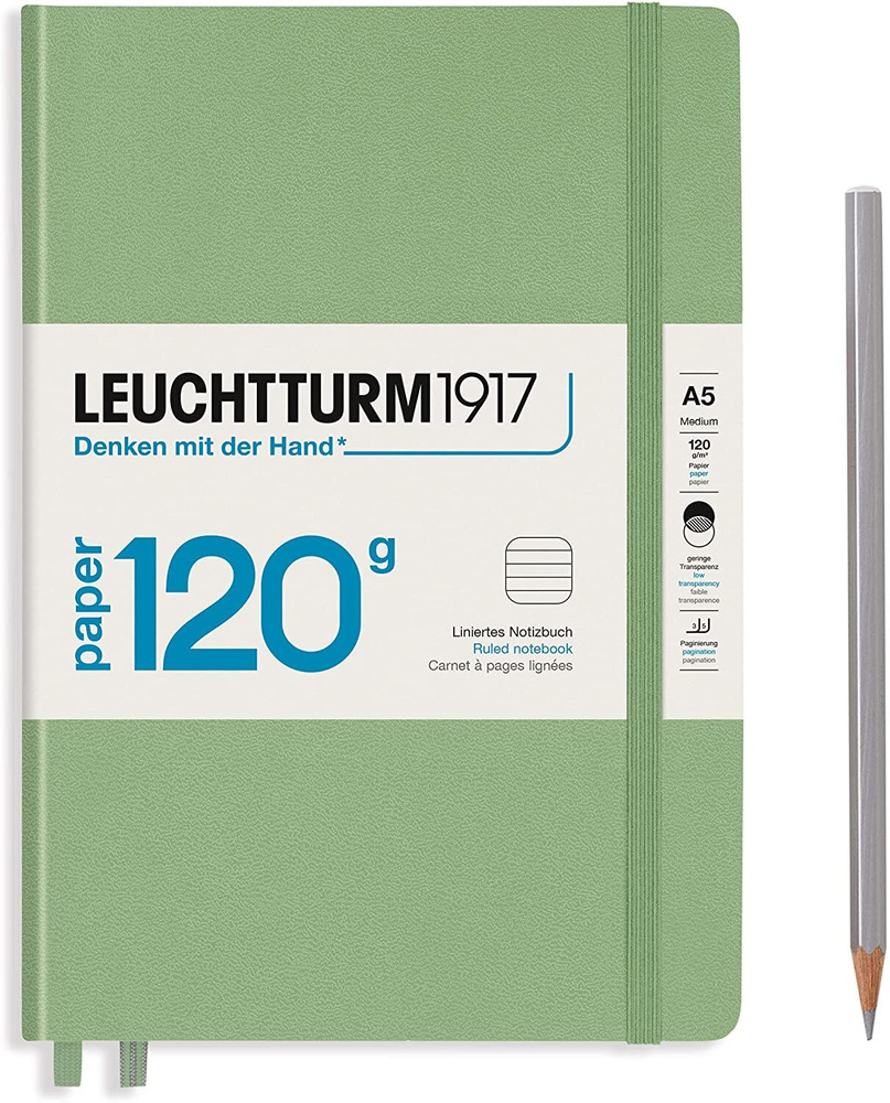 Блокнот Leuchtturm Edition 120g А5 (14.5x21см.), 120г/м2, 203 стр. (102 л.), в линейку, твердая обложка #1