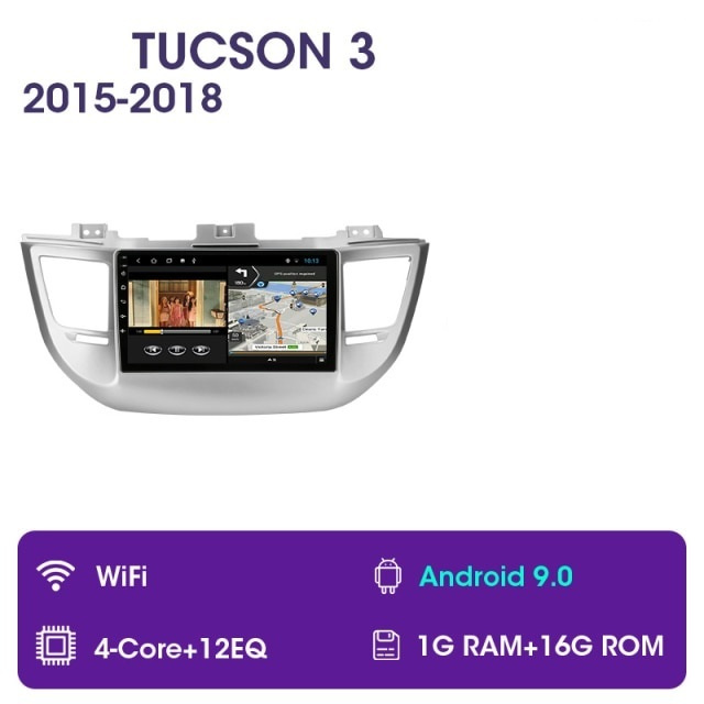 Автомагнитола Hyundai Tucson 2015-2018 Android 10 навигатор Разделение экрана Громкая связь  #1