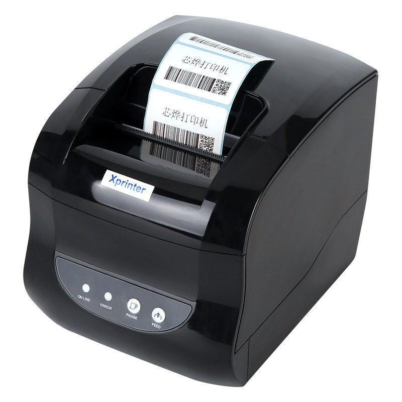 Портативный принтер для чеков, наклеек и этикеток Xprinter XP-365B (USB) Черный  #1