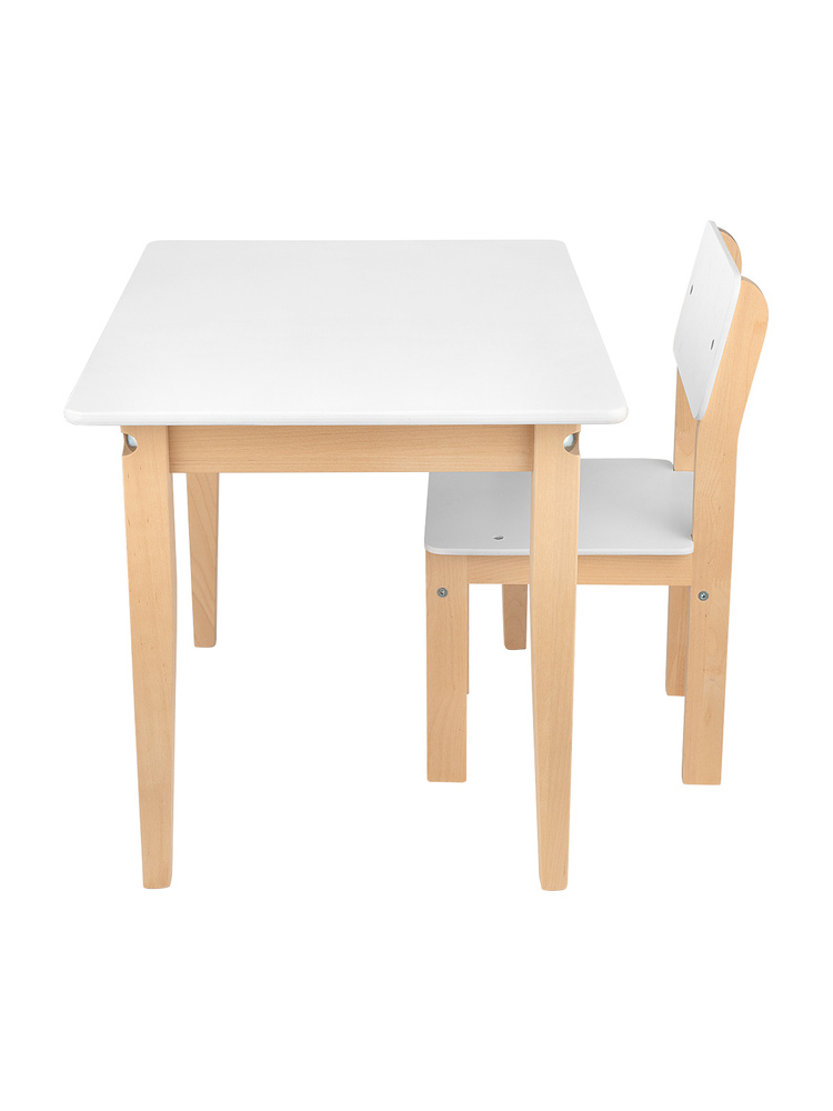 Комплект "стол + стул" KETT-UP ECO ГУФИ, 60*45см, натур/белый #1