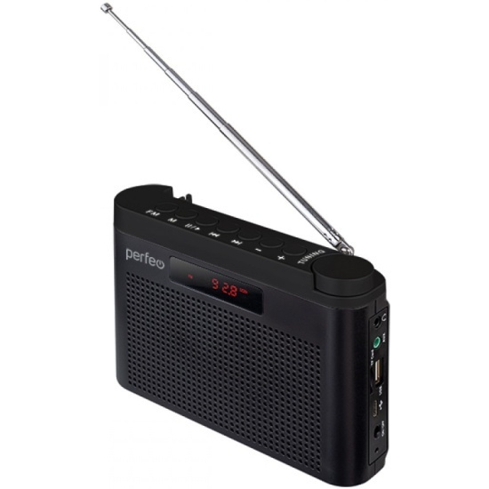 Perfeo радиоприемник цифровой ТАЙГА FM+ 66-108МГц/ MP3/ встроенный аккум,USB/ черный  #1