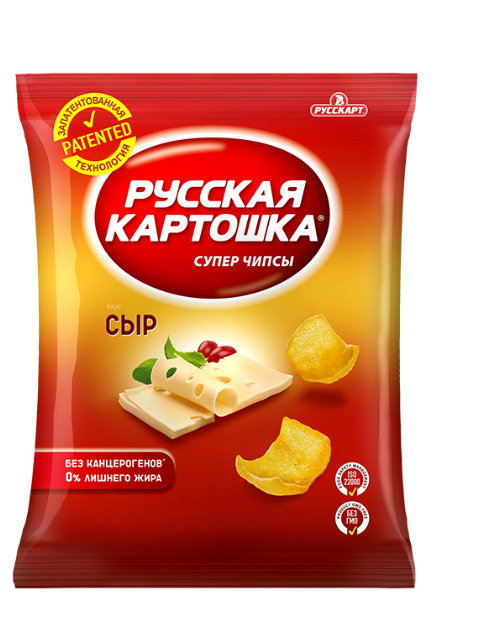 Воздушные картофельные чипсы со вкусом сыра   50г  4 шт #1