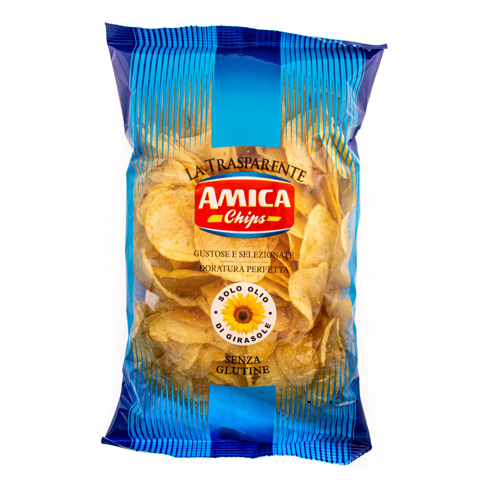 Чипсы картофельные классические LA TRASPARENTE, AMICA CHIPS, 0,100 кг (прозрачный пакет)  #1