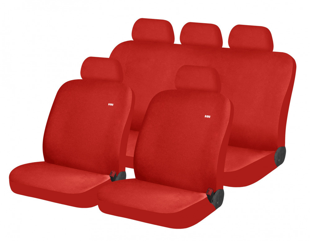 Универсальные чехлы на автомобильные сиденья CarFashion(H&R) SOLID красный  #1