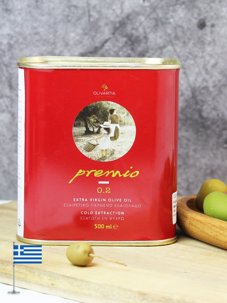 Оливковое масло Extra Virgin Olivartia Premio, кислотность 0.3%, 500 мл., Крит, Греция  #1