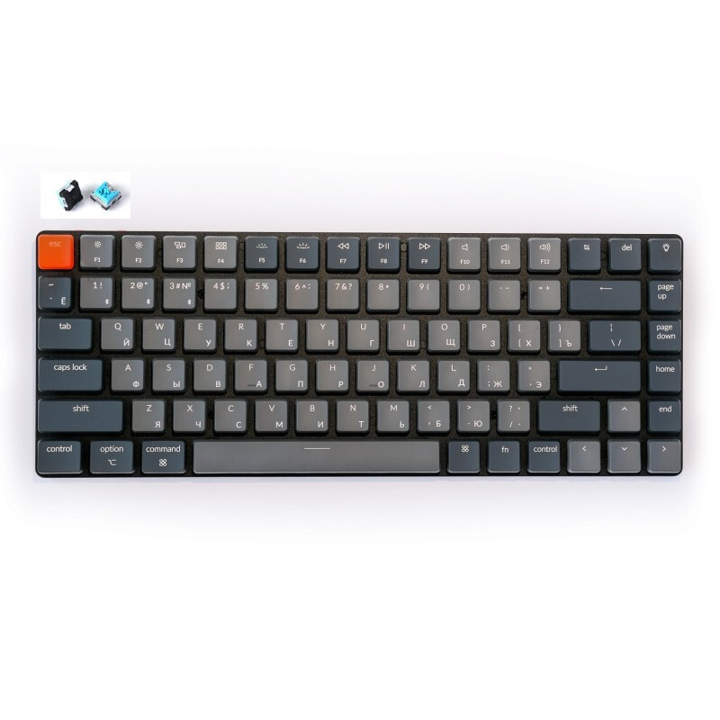 Игровая клавиатура Keychron K3, 84 клавиши, White LED подстветка, Blue Switch (K3D2)  #1