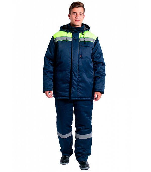 Куртка рабочая утепленная Delta Plus Экспертный-Люкс (WRUVEWLVJAXG) 52-54 рост 182-188 см цвет синий/лимонный #1