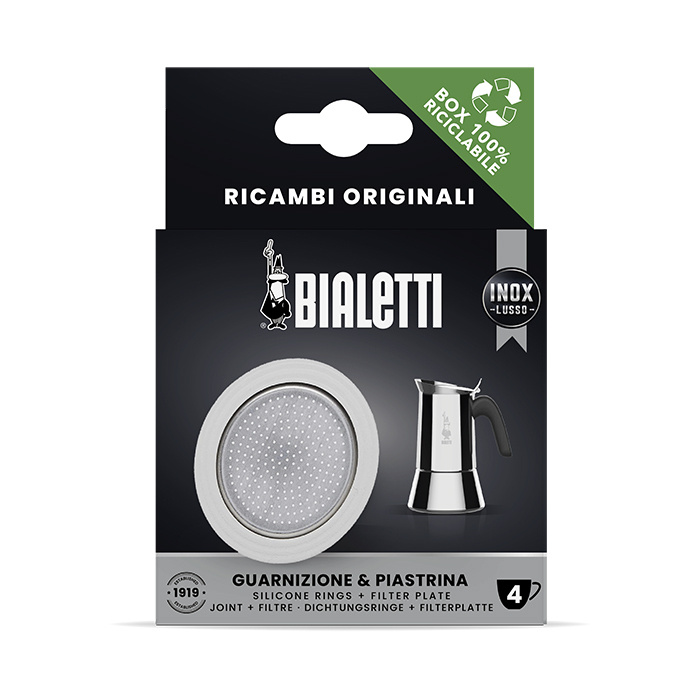 1 уплотнитель силикон+1фильтр для стальных кофеварок Bialetti на 4 порции 150мл  #1