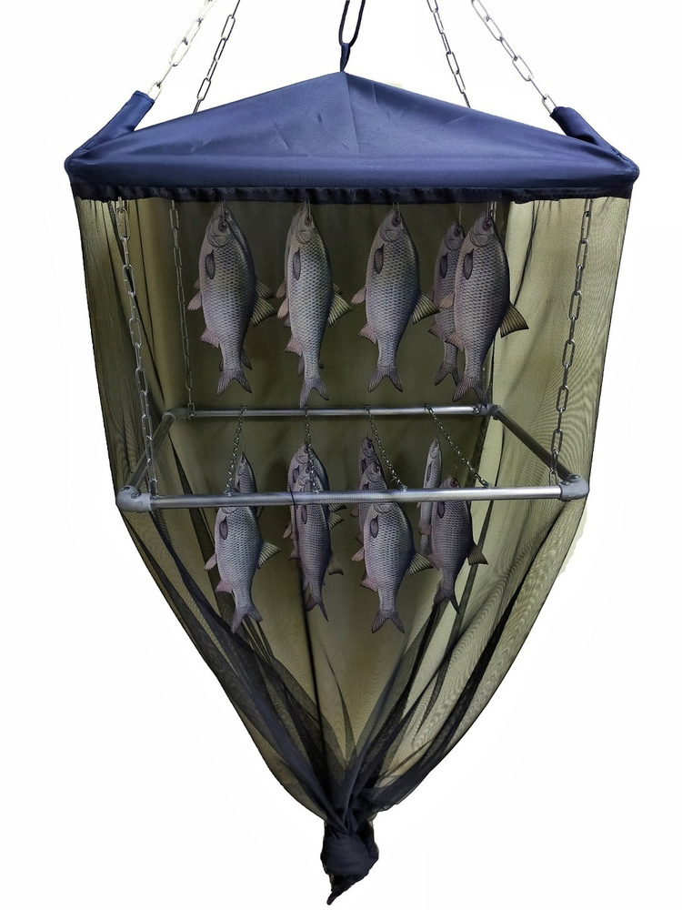 Сушилка для рыбы подвесная, двухъярусная с сумкой #1
