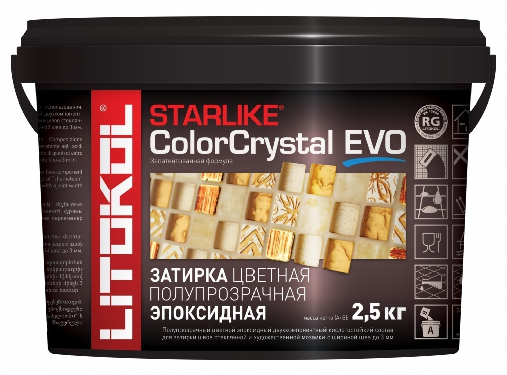 LITOKOL STARLIKE EVO инновационная эпоксидная затирка (СТАРЛАЙК ЭВО) S.800 Grigio Oslo, 2,5кг  #1