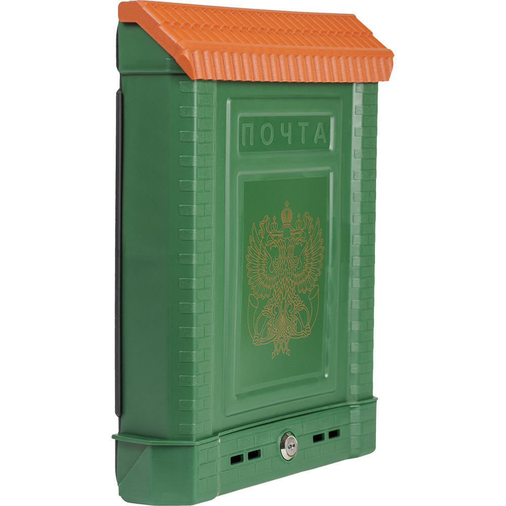 Почтовый ящик ЦИКЛ ПРЕМИУМ внешний с замком цвет: зеленый / почтовый ящик пластиковый/ почтовый ящик #1