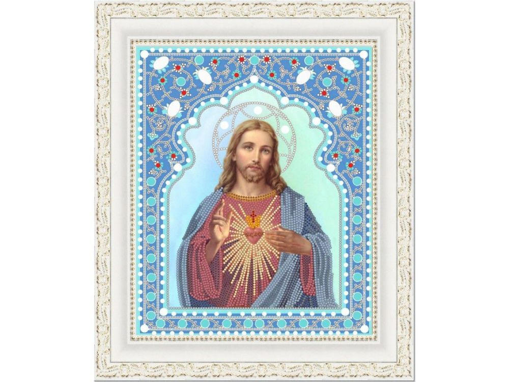 Рисунок на ткани Конёк "Святейшее Сердце Иисуса", 20x25 см #1