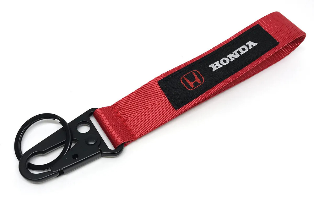 JDM брелок для ключей HONDA, карабин, кольцо, красный #1