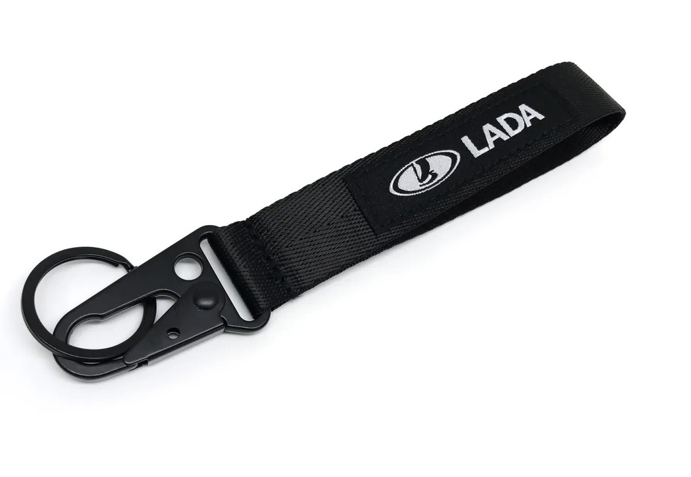 JDM брелок для ключей LADA, карабин, кольцо, черный #1
