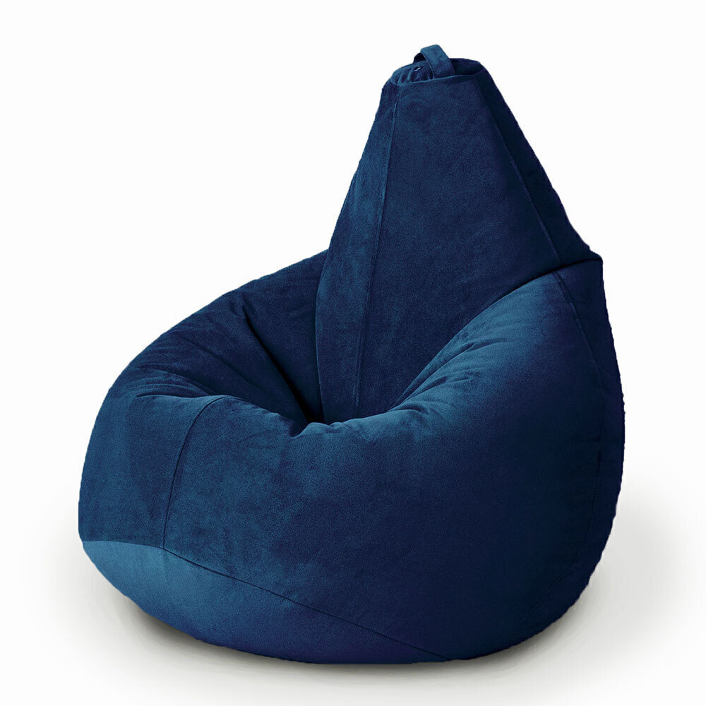 MyPuff Кресло-мешок Груша, Велюр натуральный, Размер XL,темно-синий, синий  #1