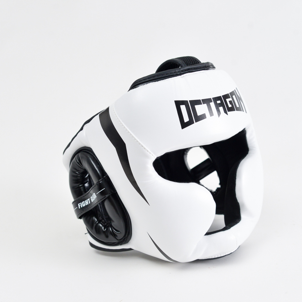 Боксерский шлем Octagon Storm, L, обхват 56-57 см, бело-черный #1