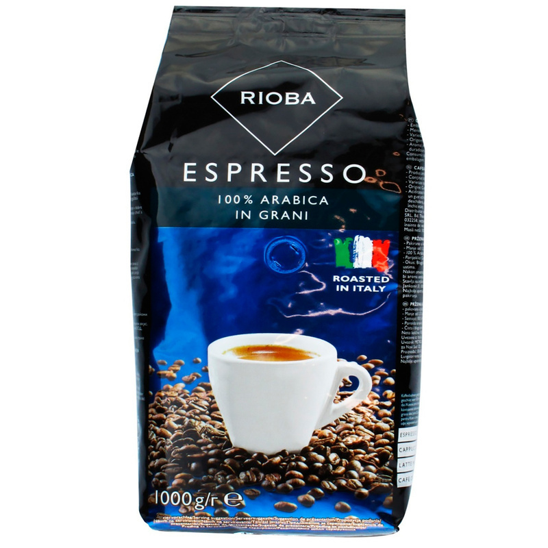 Кофе натуральный жаренный Rioba Espresso арабика в зернах 1 кг (Арабика 100%)  #1